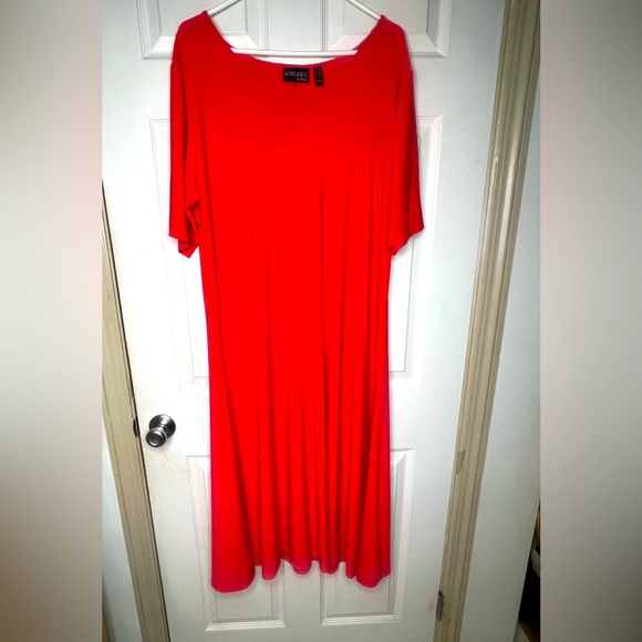 Attitude Women Coral Full Length Dress - Picture 1 of 8